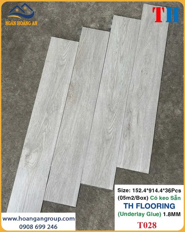 Sàn Nhựa Giả Gỗ Tự Dán THFLoor TH028 Dày 1.8mm Sàn Nhựa Giả Gỗ Tự Dán THFLoor TH028 Dày 1.8mm
